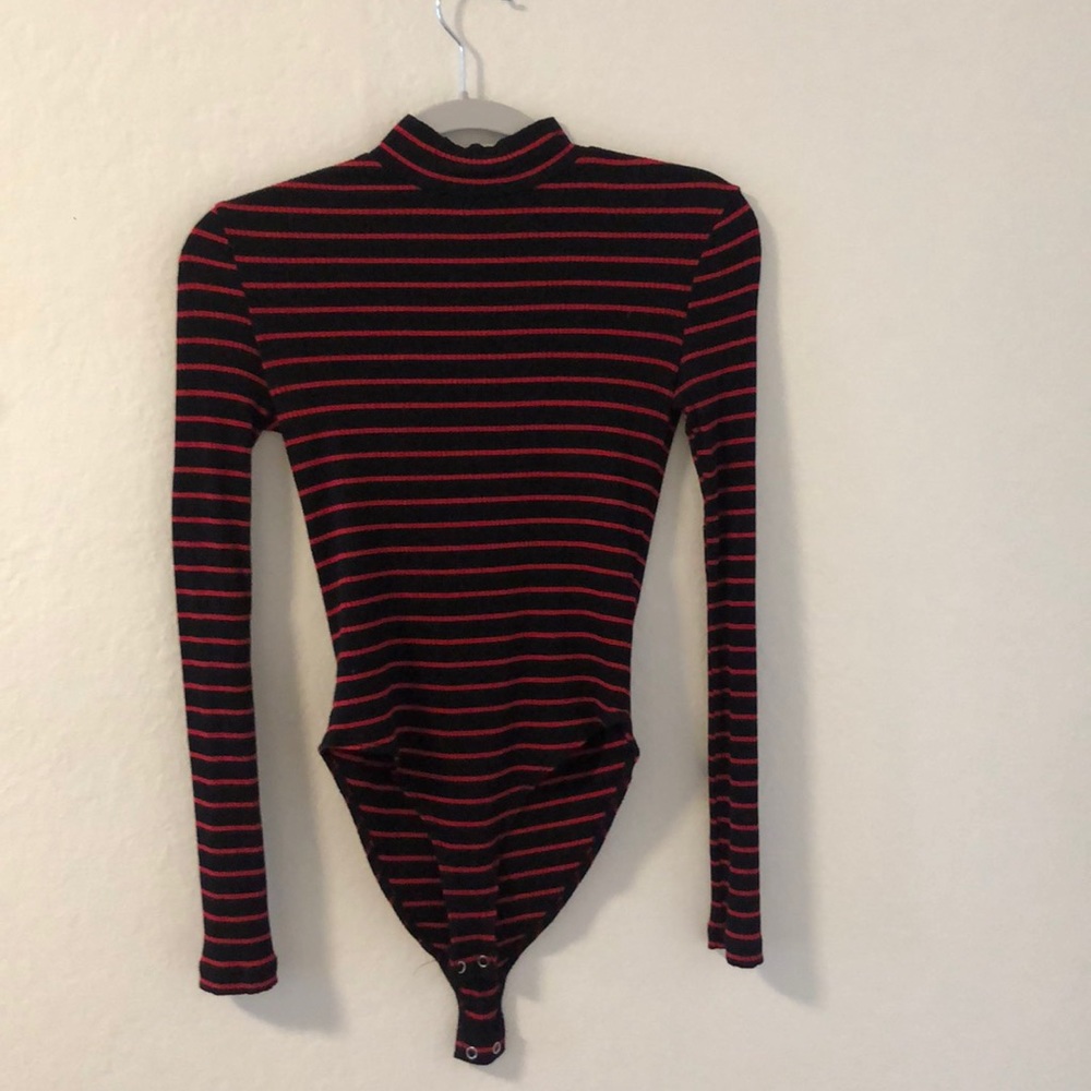 black and red striped long sleeve